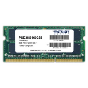 Memória RAM SO-DIMM Patriot 8GB DDR3-1600MHZ CL11